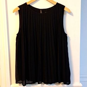 Zara Basic Pleated Chiffon Sleeveless Top